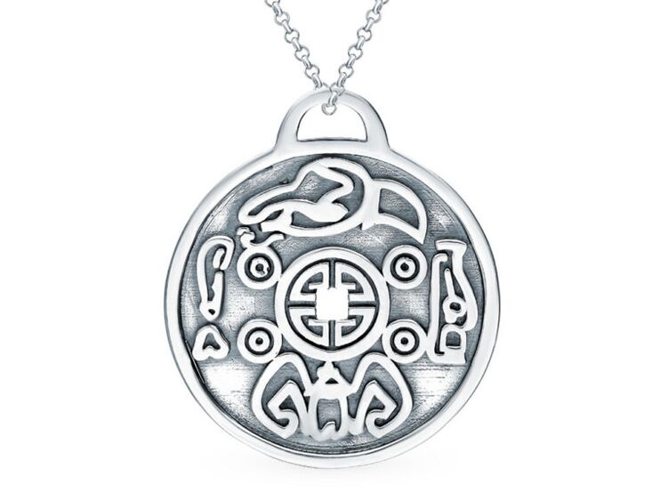 Silver pendant-amulet good luck money