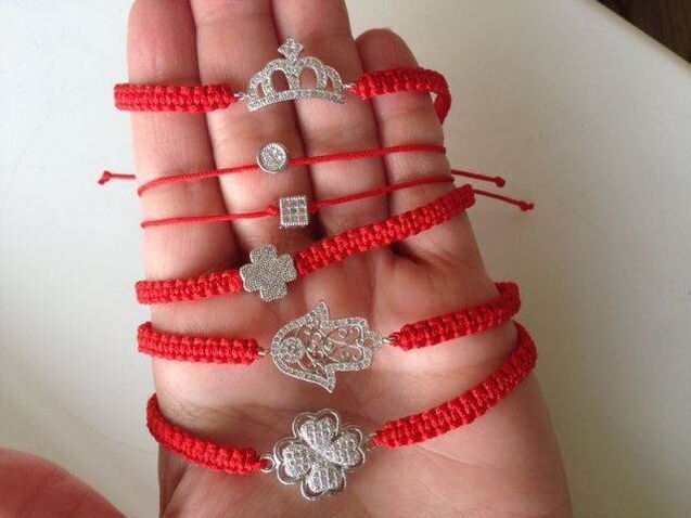 Homemade bracelets as amulets of good luck