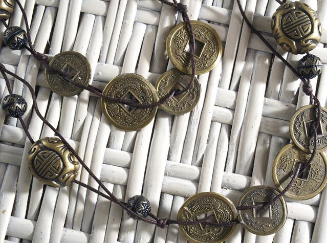 Chinese coins as amulets for money